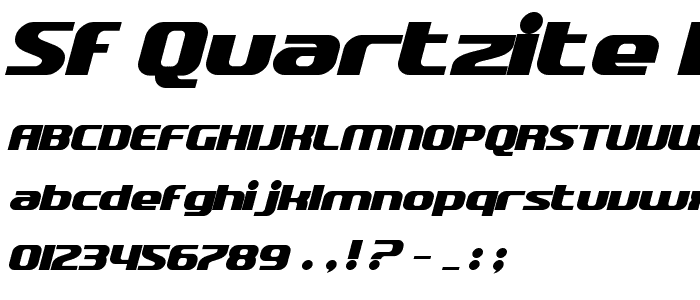 SF Quartzite Bold Italic police