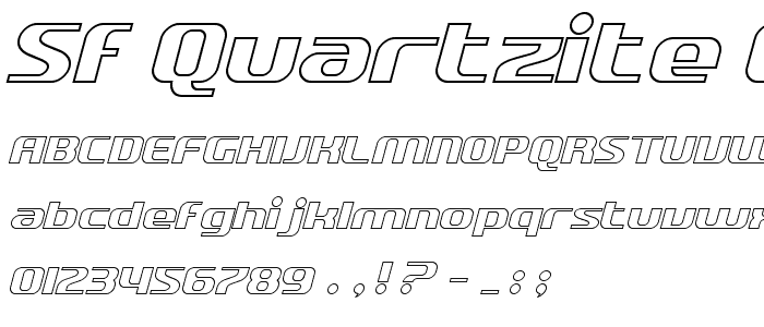 SF Quartzite Outline Italic police