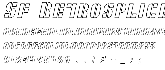 SF RetroSplice SC Outline font