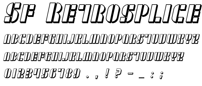 SF RetroSplice SC Shaded font