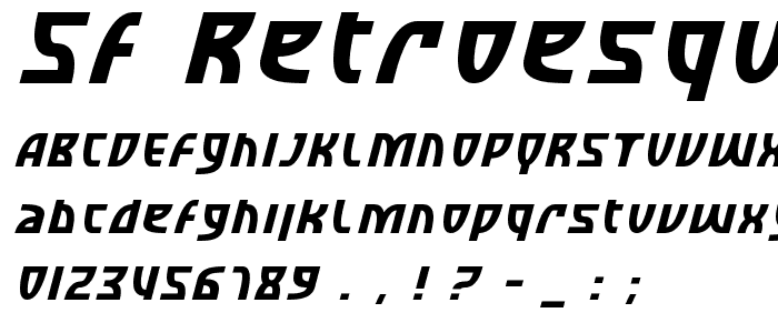 SF Retroesque Italic police