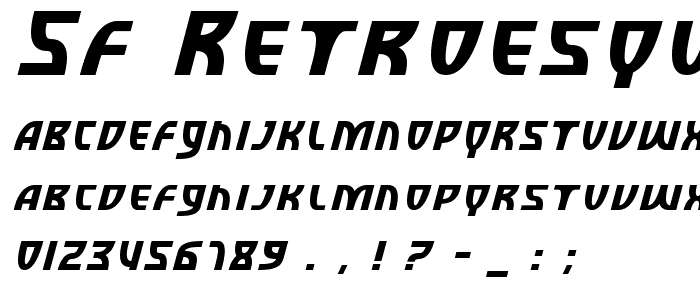 SF Retroesque SC Italic police