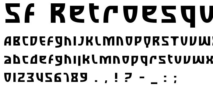 SF Retroesque font