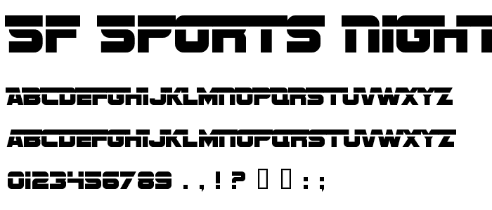 SF Sports Night AltUpright font