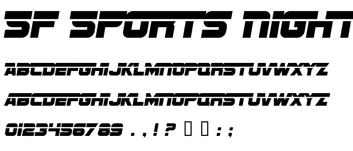 SF Sports Night Alternate font