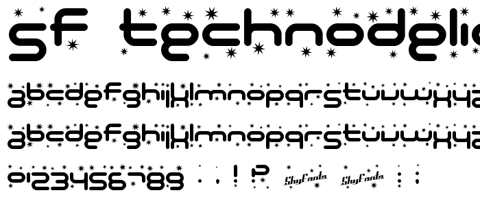 SF Technodelight Bold font