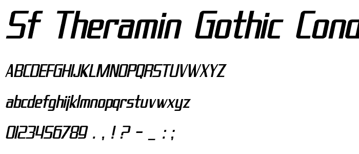 SF Theramin Gothic Condensed Oblique font