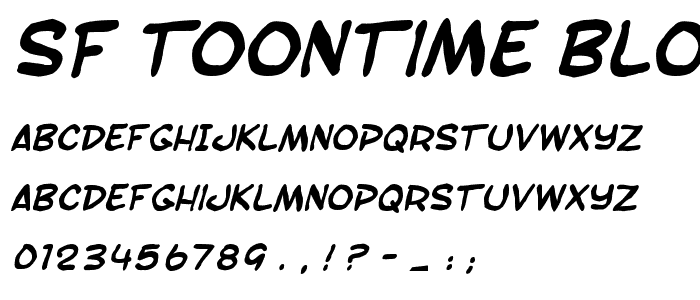 SF Toontime Blotch Bold Italic police