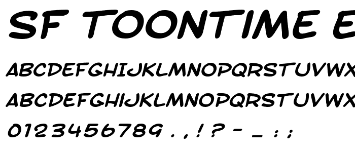 SF Toontime Extended Bold Italic police