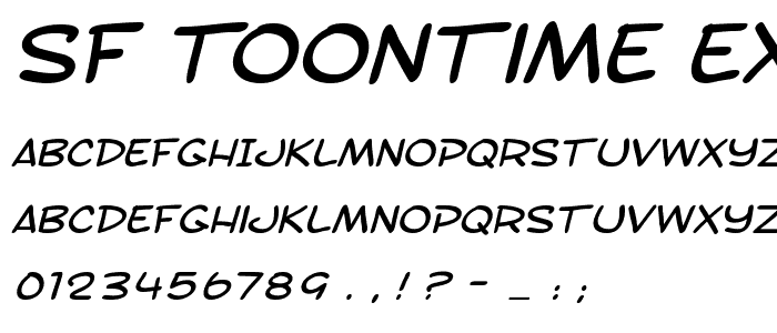 SF Toontime Extended Italic police