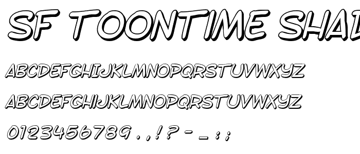 SF Toontime Shaded Italic police