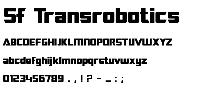 SF TransRobotics font