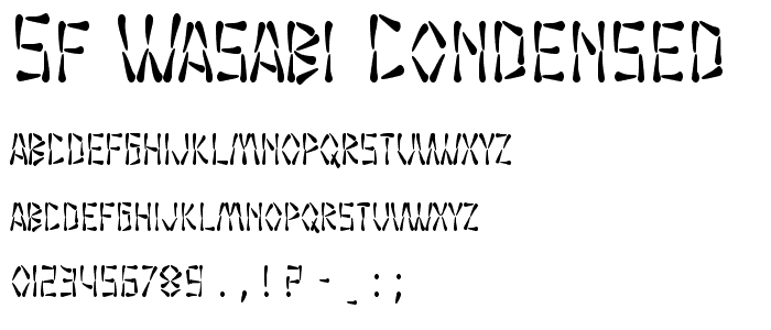 SF Wasabi Condensed font