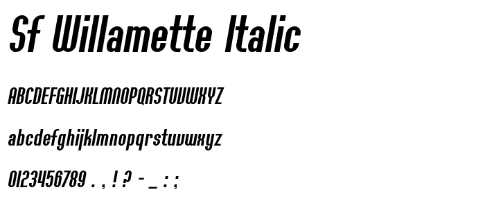 SF Willamette Italic police