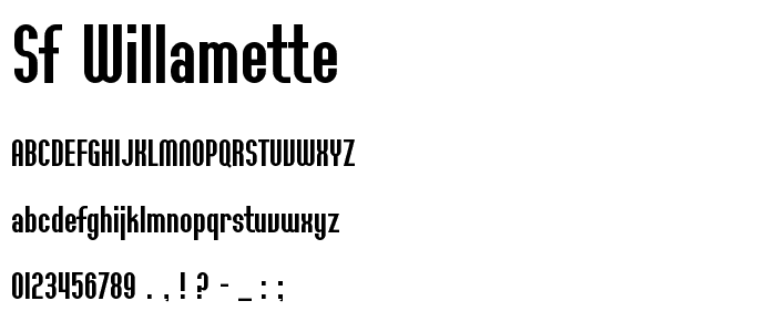 SF Willamette font