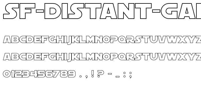 SF Distant Galaxy Outline font