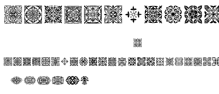 SL Square Ornaments font