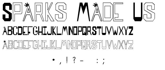 SPARKS MADE US font