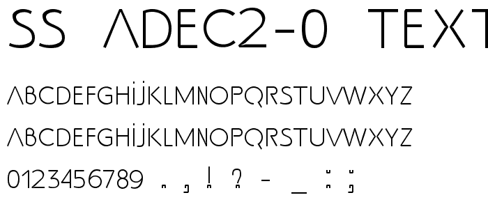 SS_Adec2 0_text font