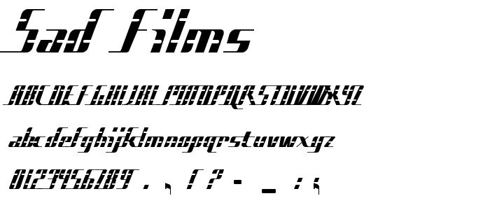 Sad Films font