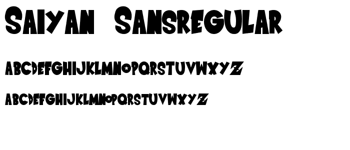 Saiyan SansRegular font