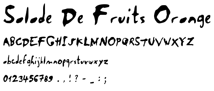 Salade De Fruits Orange font