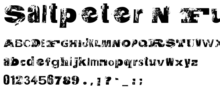 Saltpeter N Fungus font