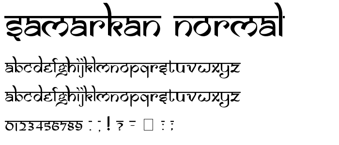 Samarkan Normal font