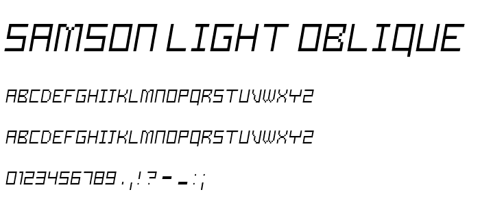 Samson Light Oblique font