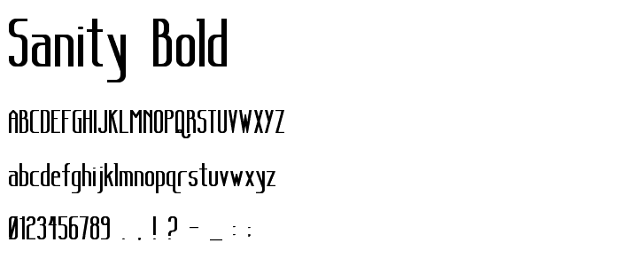 Sanity Bold font