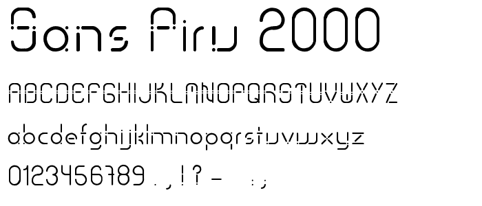 Sans Piru 2000 font