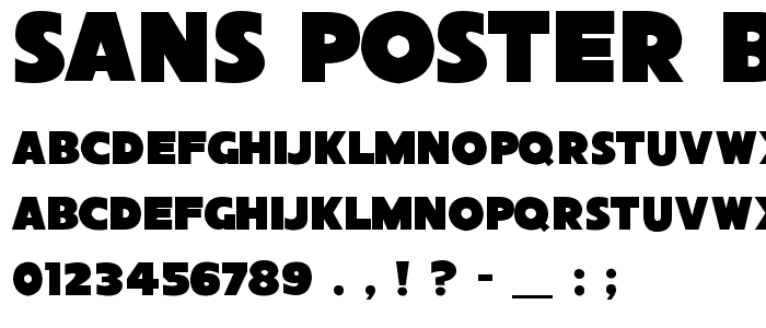 Sans Poster Bold JL police