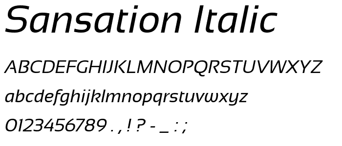 Sansation Italic police