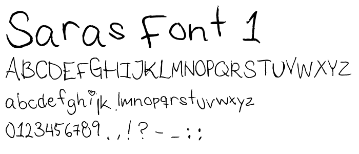 Saras Font 1 font