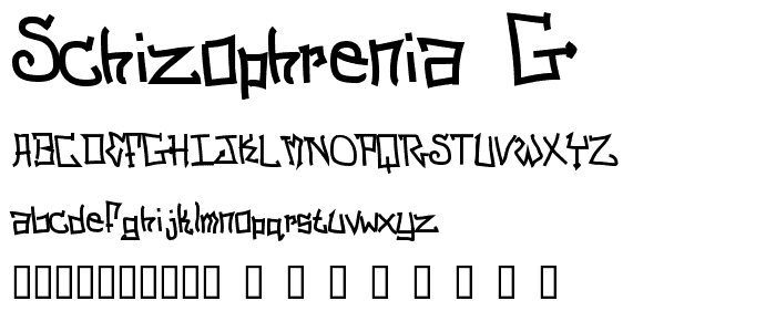 Schizophrenia G font