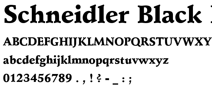 Schneidler Black BT font