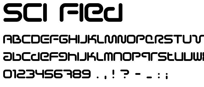 Sci Fied font