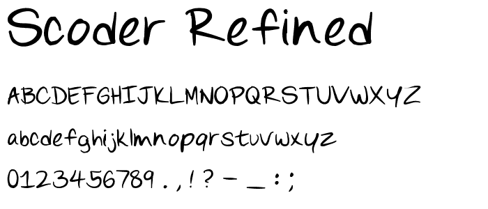 Scoder Refined font