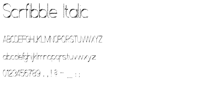 ScrFIBbLE Italic font