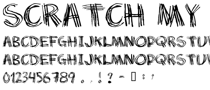 Scratch my back font