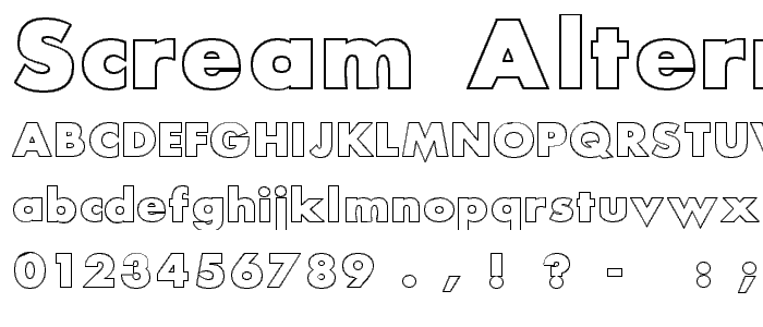 Scream alternative outlined font