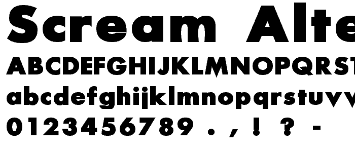 Scream alternative font