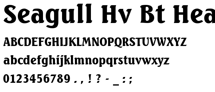 Seagull Hv BT Heavy font