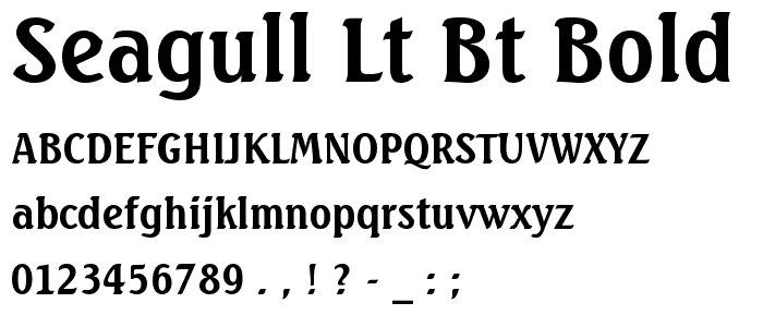 Seagull Lt BT Bold font