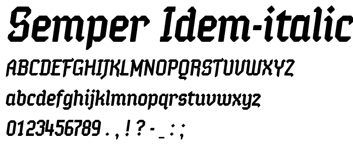 Semper Idem-Italic police