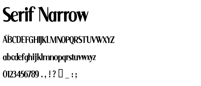 Serif Narrow font