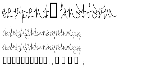 Serpent Knotform font