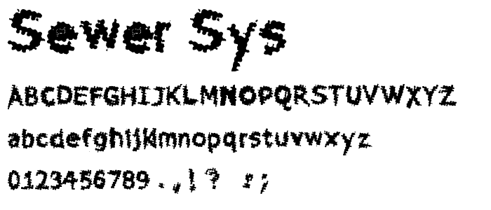 Sewer Sys font