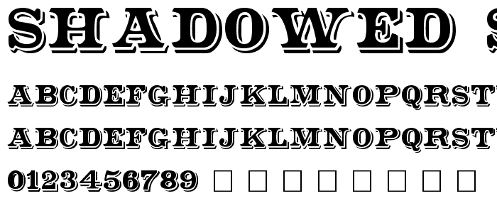 Shadowed Serif font