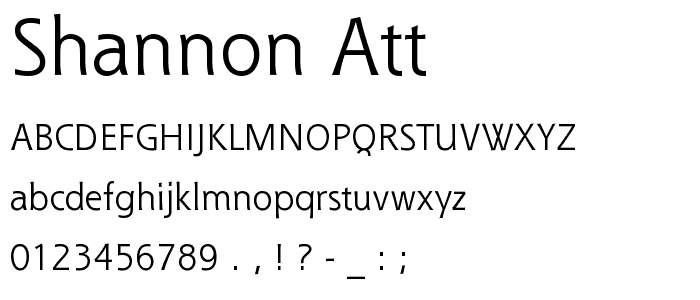 Shannon ATT font